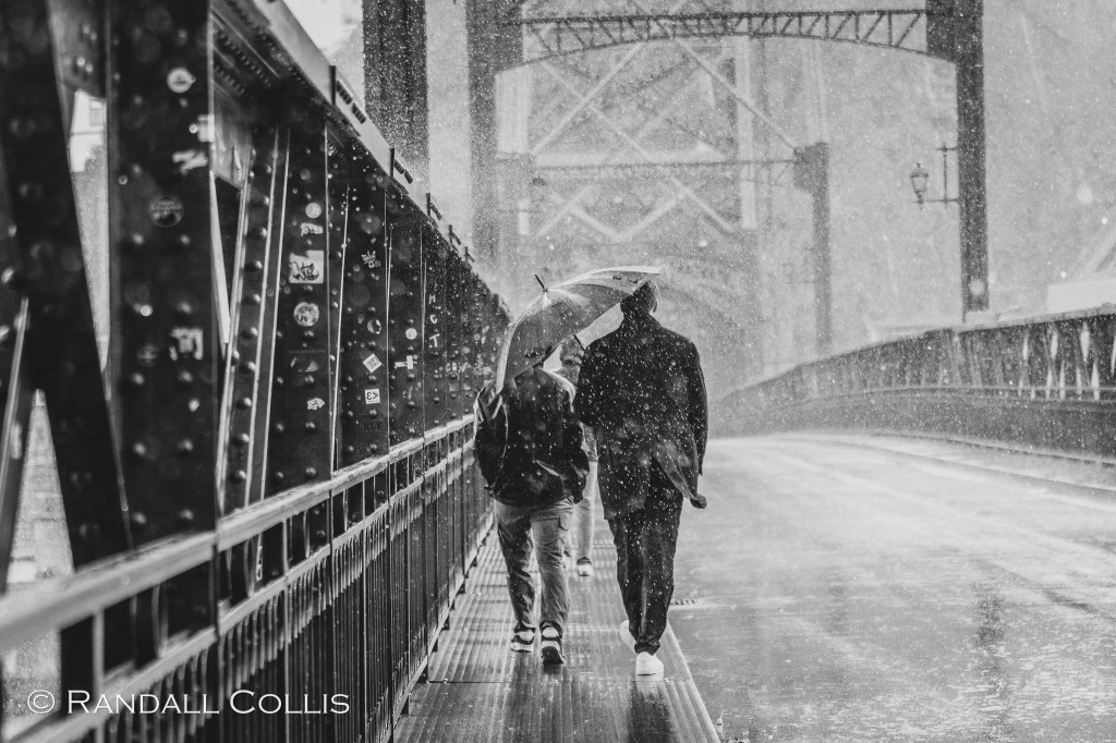 Lower Luis I Bridge Porto Rain Storm