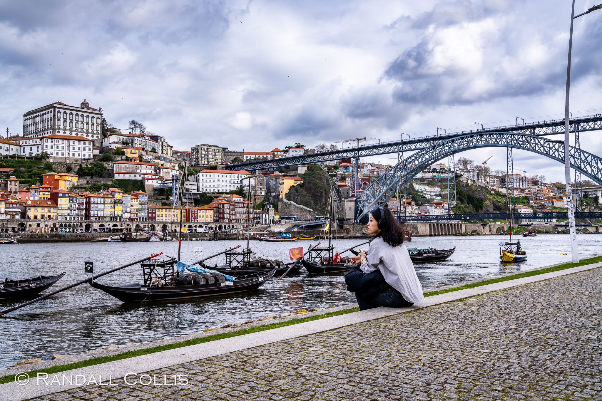 Peaceful view along the Douro River Porto
