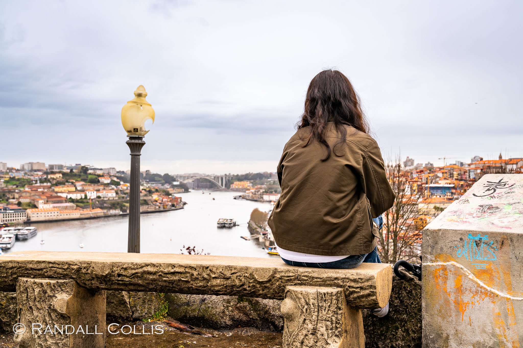 Peaceful view along the Douro River Porto