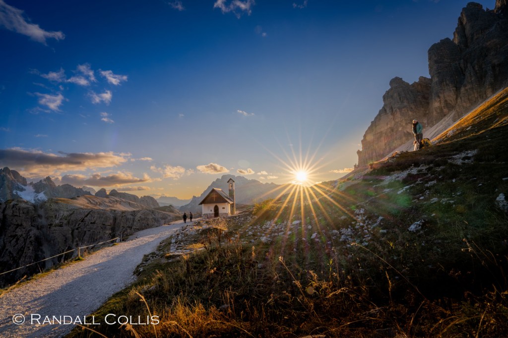 Tre Cime di Lavaredo Cathedral Sunstar, Dolomites