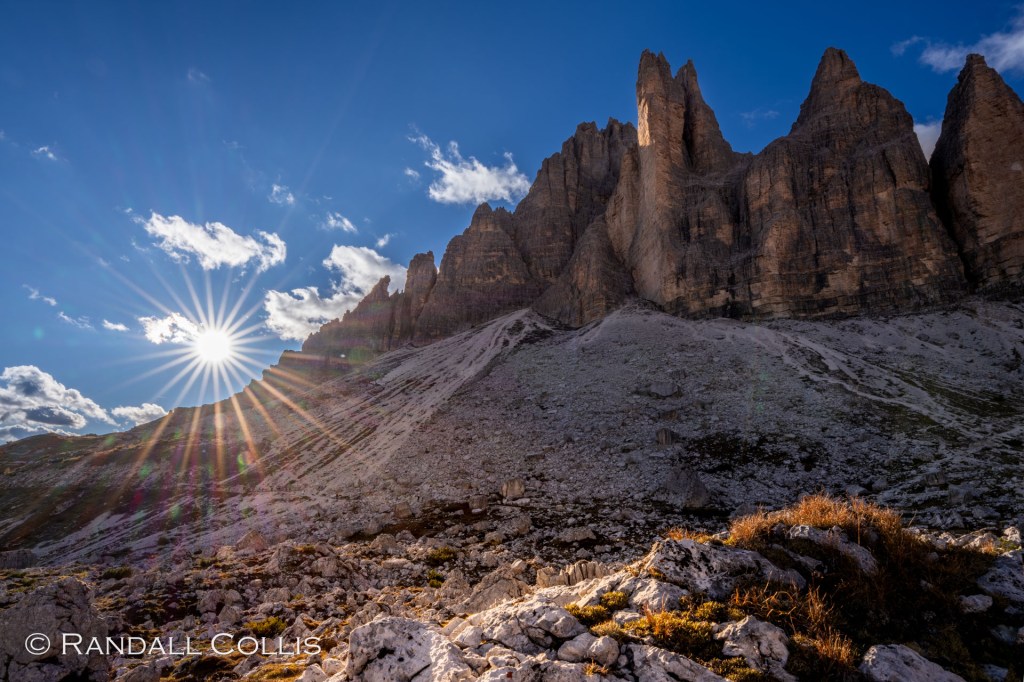 Tre Cime di Lavaredo Sunstar, Dolomites