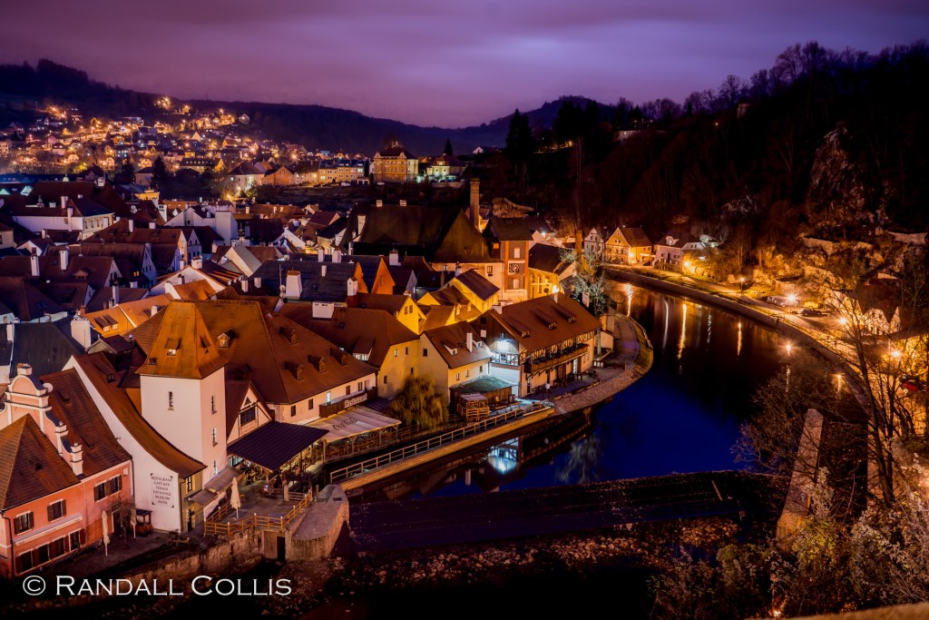 Vltava River dusk/dawn at Český Krumlov