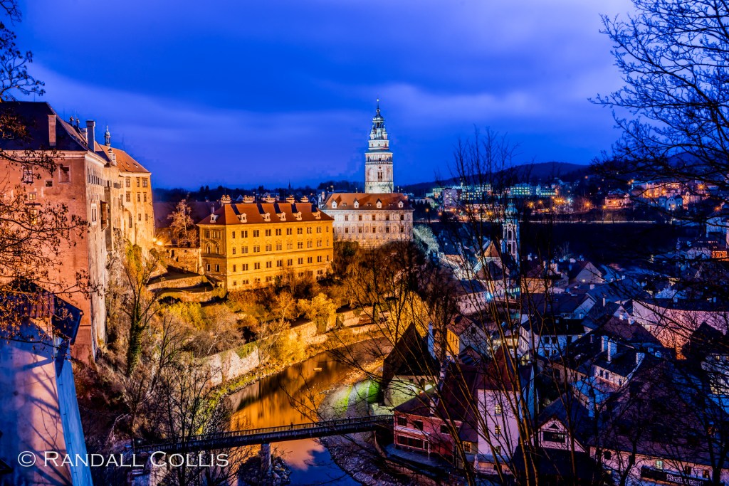 Blue Hour/Evening shot of Česky Krumlov and the Vltava
