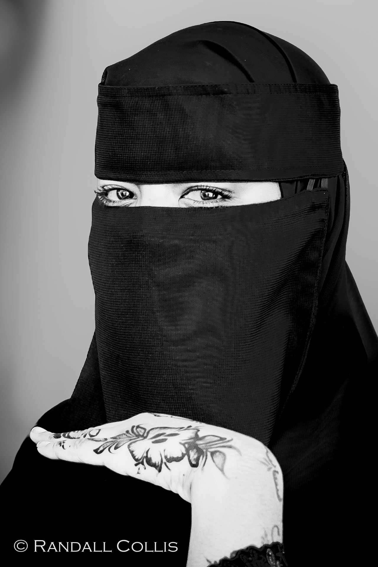 A Woman's Eyes Framed by a Niqab
