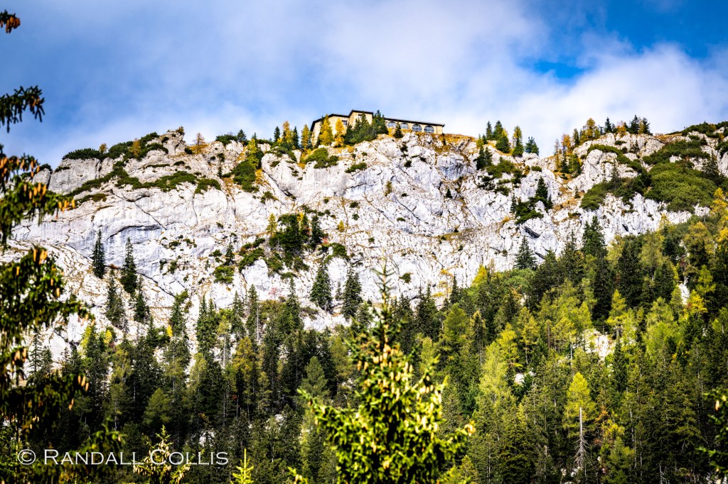 The Kehlsteinhaus, photographed from below.